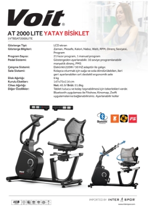Resim Voit AT2000 Lite Yatay Kondisyon Bisikleti